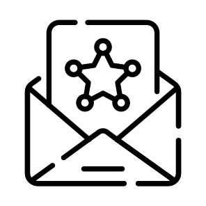 Mail, Letter, Envelope, Message, Police icon