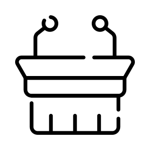 Podium, Lectern, Dias, Mic, Microphone icon