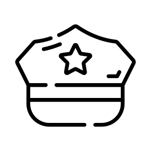 Police, Cap, Hat, Headwear, Uniform icon