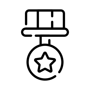 Police, Medal, Award, Star, Badge icon
