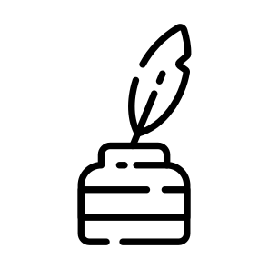 Quill, Ink, Inkpot, Feather, Bottle icon