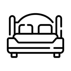Bed, Bedroom, Bedsted, Furniture, Wooden icon