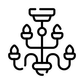 Chandelier, Hanging, Lamps, Lights, Decor icon