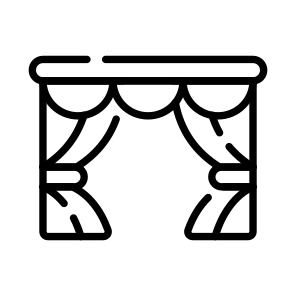 Curtains, Blinders, Drapes, Fabric, Decor icon