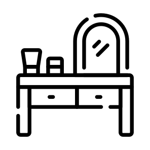 Desk, Table, Mirror, Reflection, Glass icon