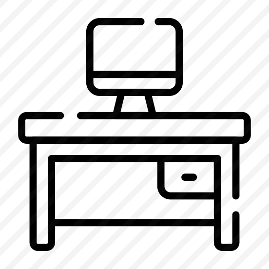 Monitor, Table, Drawer, Desk, Wooden preview