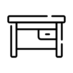 Office, Table, Drawer, Desk, Wooden icon