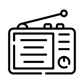 Radio, Broadcasting, Transmission, Device, Multimedia icon