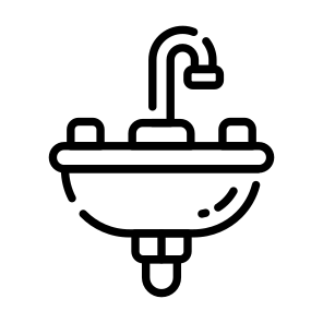 Sink, Basin, Washbowl, Washbasin, Bathroom icon