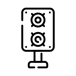 Speaker, Woofer, Subwoofer, Sound, System icon