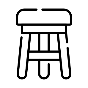 Stool, Seat, Chair, Sitting, Furniture icon