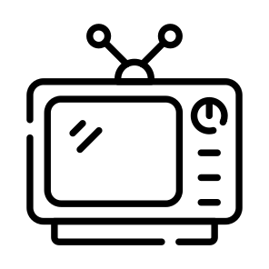 Tv, Television, Telecasting, Broadcasting, Appliance icon
