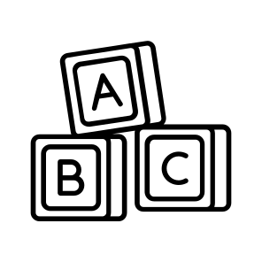 Alphabet, Blocks, Letters, Toys, Learning icon