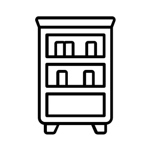 Bookshelf, Book, Storage, Library, Education icon