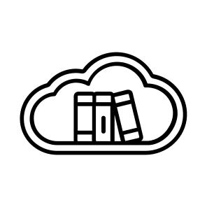 Cloud, Library, Books, Online, Reading icon