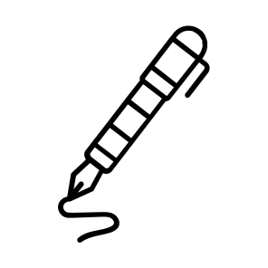 Fountain, Pen, Writing, Tool, Education icon