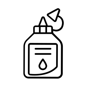 Glue, Bottle, Stationery, Applicator, Adhesive icon