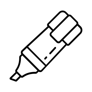 Highlighter, Marker, Pen, Stationery, Color icon