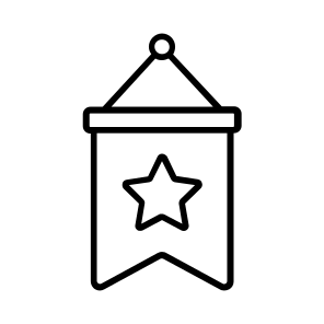 Pennant, Banner, Flag, Award, Celebration icon