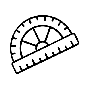 Protractor, Geometry, Math, Instrument, School icon