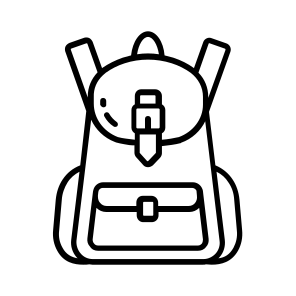 School, Bag, Knapsack, Rucksack, Haversack icon