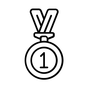 St, Prize, Gold, Medal, Achievement icon