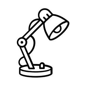 Study, Lamp, Light, Table, Desk icon