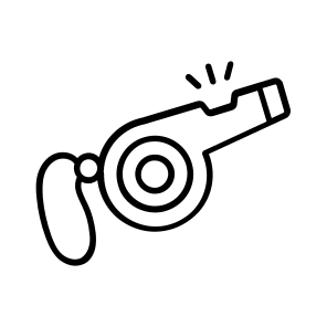 Whistle, Sports, Blowing, Coaching, Instrument icon