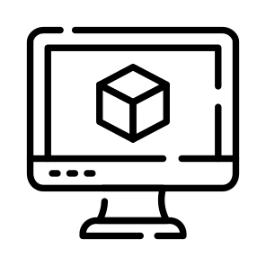 Digital, Modelling, D, Cube, Simulation icon