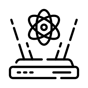Hologram, Atom, Particles, Projection, Display icon