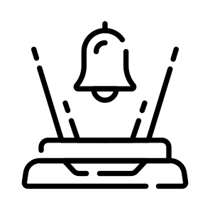 Hologram, Bell, Notification, Alert, Projection icon