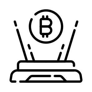 Hologram, Crypto, Cryptocurrency, Bitcoin, Money icon