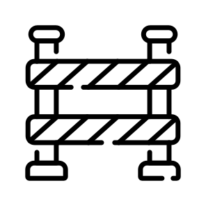 Barrier, Blockade, Obstruction, Fence, Barricade icon