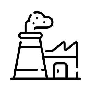 Factory, Industry, Mill, Manufacturing, Production,,, icon