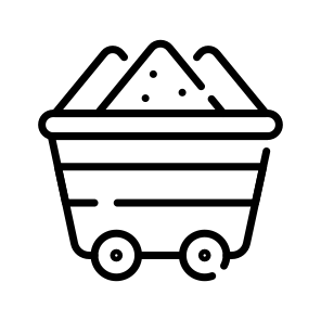 Mine Cart, Ore Cart, Mine Trolley, Mining Wagon, Mine Tram icon