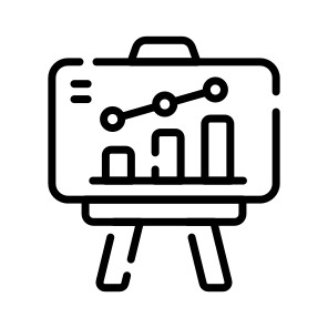 Presentation, Business, Analysis, Statistics, Infographics icon