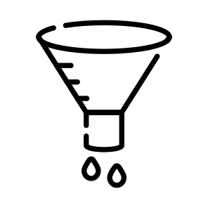 Funnel, Filter, Conversion, Drops, Droplets icon