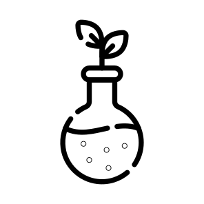 Plant, Flask, Beaker, Leaves, Organic icon