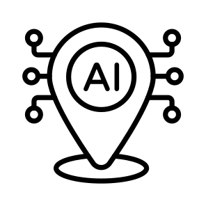 Ai, Artificial Intelligence, Location, Navigation, Tracking icon