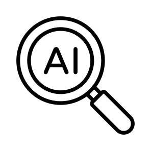 Artificial, Intelligence, Ai, Search, Magnifier icon