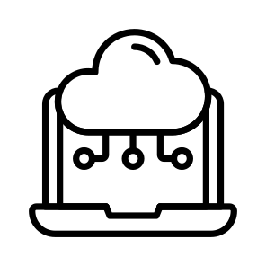 Cloud, Computing, Hosting, Laptop, Data icon