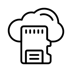 Cloud, Storage, Data, Sd, Card icon