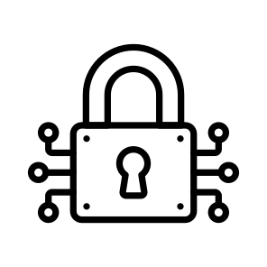 Cybersecurity, Padlock, Security, Protection, Artificial Intelligence icon