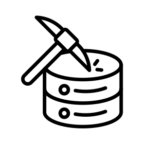 Data, Mining, Extraction, Server, Database icon