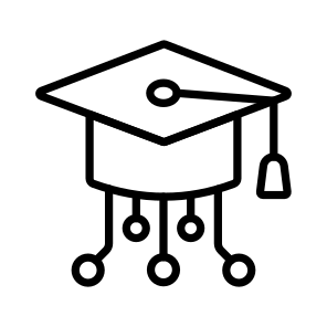 E Learning, Education, Network, Futuristic, Technology icon