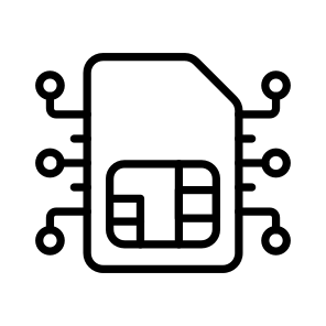 Embedded, Sim, Simcard, Esim, Wireless icon