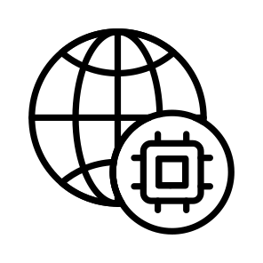 Global, Ai, Artificial, Intelligence, Chip icon