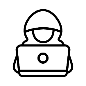 Hacker, Criminal, Data, Detective, Laptop icon