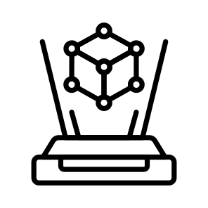 Hologram, Augmented, Reality, Virtual, D icon