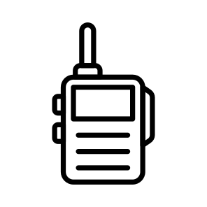 Walkie Talkie, Communicator, Transmitter, Receiver, Wireless icon